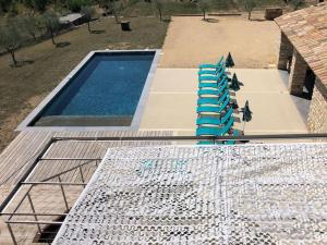 Villas Mas Piralet Ardeche en pierre piscine 6*12 pool house equipe : photos des chambres