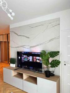Apartament portowy z zachodem słońca