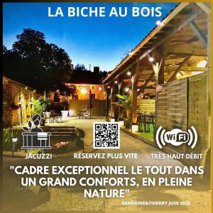 Maisons de vacances La biche au bois chambres d hotes : Chambre Double - Vue sur Parc