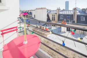 Eiffel Tower view terrace Saint Germain des Pres