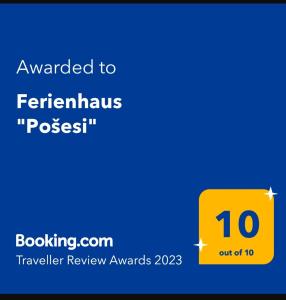 Ferienhaus Pošesi