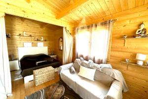 Chalets Bright chalet with garden and gulf view : photos des chambres