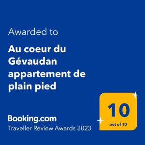Appartements Au coeur du Gevaudan appartement de plain pied : photos des chambres