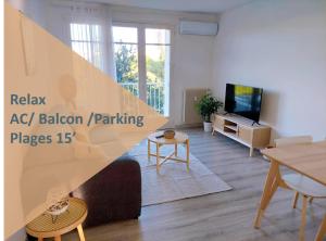 Appartements Japandi Cosy appartement - Parking - AC - Balcon - Smart TV : photos des chambres