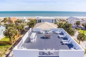 Sol Mate Roof top deck at the Beach Private heated pool spa and firepit - St. Augustine Beach