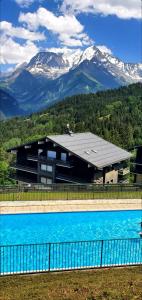 Appartement Saint Gervais les Bains piscine et vue imprenable Mont Blanc