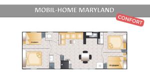 Campings Camping les Cigales : Mobile Home 4 Chambres Maryland (10 Personnes)