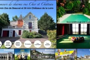 Demeure vue sur Cher/Château, 5 min Zoo de Beauval - 圣艾尼昂