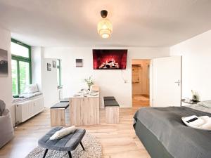 Zentrales Apartment mit TV, Küche und Mikrowelle