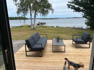 Attefallshus på hornsudde