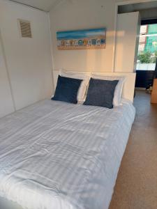 Voormalig strandhuisje in boomgaard in Hengstdijk