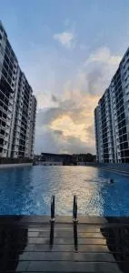 AuraMuslim Homestay Desaru Bandar Penawar Pool View with WIFI - 康卡尔切马拉
