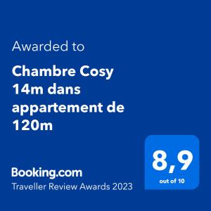 Sejours chez l'habitant Ch privee 14m - Netflix - Wifi - Appart' 120m : photos des chambres