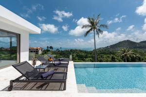 Sunrise view, 4 bedroom, infinity pool, villa in Bo Phud, Koh Samui