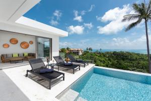 Sunrise view, 4 bedroom, infinity pool, villa in Bo Phud, Koh Samui
