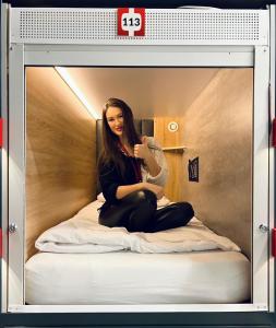 Lower Single Capsule room in Kapsuła Hostel Warszawa