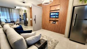 Estúdio Luxuoso no Vertigo com Smart TV na Cama