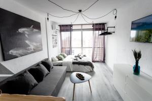 Modern studio with see and city view