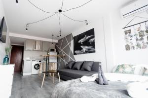 Modern studio with see and city view