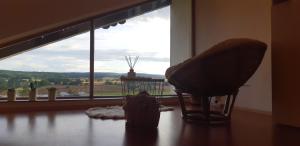 Pokoj s privátní koupelnou a krásným výhledem v podkroví