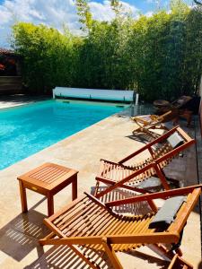 Maisons de vacances Tiny House Piscine et Spa : photos des chambres