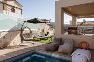 Family Villa Ismini with Private Pool & Stunning Views, near Rethymno and the Beach