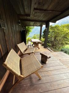 Appartements Logement avec jardin et vue panoramique MontBlanc : photos des chambres