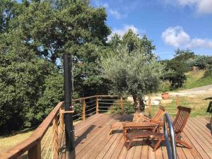 Maisons de vacances Maison ronde atypique en bois : photos des chambres