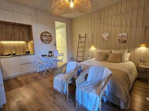 Arcarêve - Grand Studio Deluxe avec terrasse, jardin et accès plage par la résidence