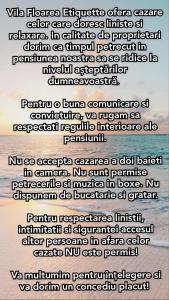 Vila Floarea Etiquette