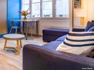 Studio rénové proche plages et bourg - Port-Louis, 2 pers., RDC, Wi-Fi, jardin commun - FR-1-349-108 - 庞盖