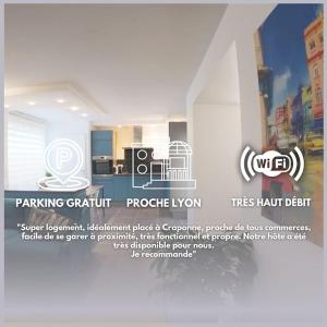 Appartements bnbgones -LE COSY MILLAUD - Craponne Centre - Proche Lyon - Wifi : photos des chambres