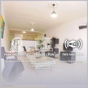 Appartements bnbgones - LE PANORAMIQUE - Rillieux - Proche Lyon - WIFI : photos des chambres