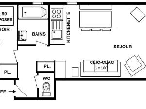Appartements Appartement Les Saisies, 2 pieces, 5 personnes - FR-1-594-107 : photos des chambres