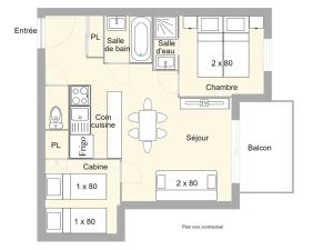 Appartements Appartement Les Saisies, 3 pieces, 6 personnes - FR-1-594-60 : photos des chambres