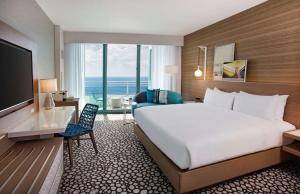 1 King Bed - Oceanfront View Balcony room in The Diplomat Beach Resort Hollywood Curio Collection by Hilton
