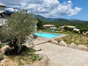 Maisons de vacances Villa de standing a Sotta vue panoramique avec T2 independant : photos des chambres