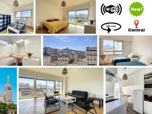 Appartements Appartement Spacieux - Vue Notre-Dame de la Garde - Les Freres de la Loc' : photos des chambres