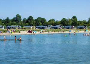 Modern holiday Chalet on lake side holiday park