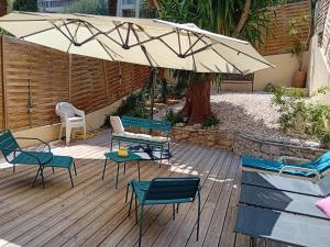 NICE- GAIRAUT - JARDIN PRIVE- GRAND F1 LUMINEUX-Piscine Collective
