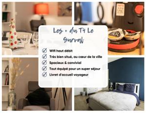 Appartements Centre-ville ~ Wi-Fi ~ Netflix ~ T4 LE GURVAL : photos des chambres