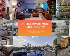 Modern Artist Apt., overlooking Parque Espana - Città del Messico