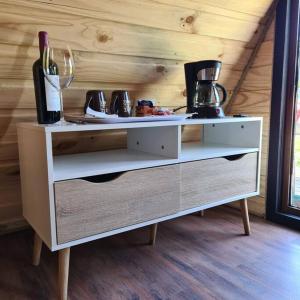 Cabaña de huéspedes en un microviñedo familiar