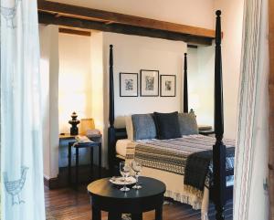 Double Room with Balcony & Pool View (Olive) room in Apokryfo Traditional Guesthouse
