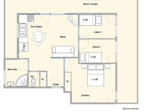 Appartement Cozy 2 Pièces Cabines à 300m des Pistes - 6 Pers - Crest-Voland - FR-1-595-85
