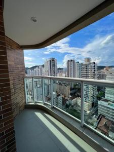 Estanconfor Santos Vista Mar com AC, Garagem, alto 23º andar