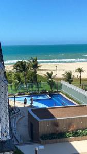 Apto vista mar e pé na areia no Beach Way a 300m do Beach Park