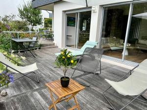 Villas Villa Kergoloen, beau jardin, zen, vue mer : photos des chambres