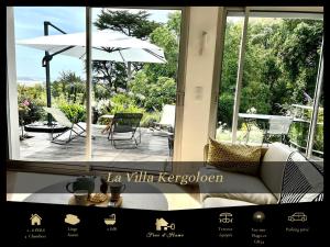 Villas Villa Kergoloen, beau jardin, zen, vue mer : photos des chambres