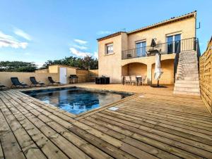 Maisons de vacances Villa avec piscine a Portiragnes : photos des chambres